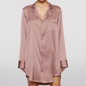 SKIMS Silk Button Up Night Dress in Rose M